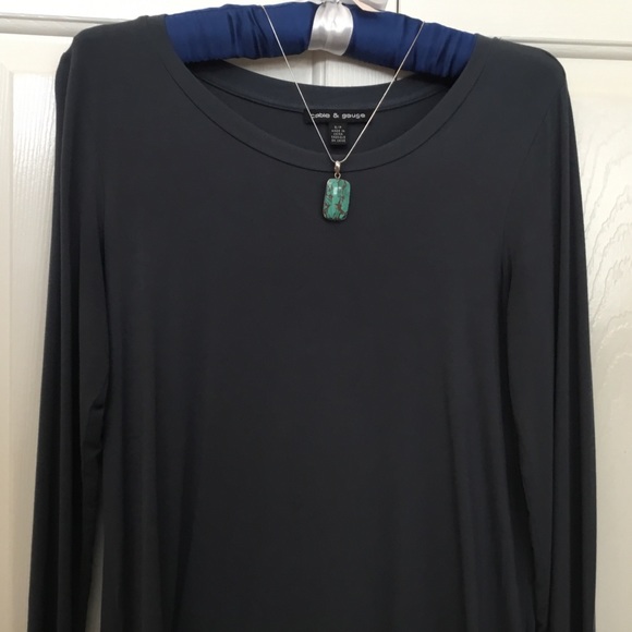 Cable & Gauge soft and silky long sleeve grey top - Picture 2 of 11